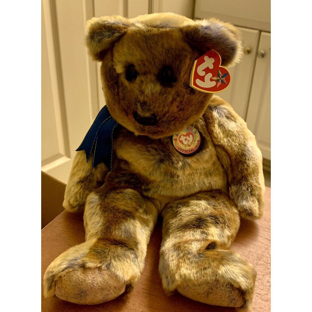 Ty 2000 Classic Beanie Buddy Buddies Clubby III Bear Plush Official Club 12"‎